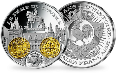 Frappe en argent pur 2000 ans d'histoire monétaire française: «Ecu d’or au porc-épic Louis XII 1507»